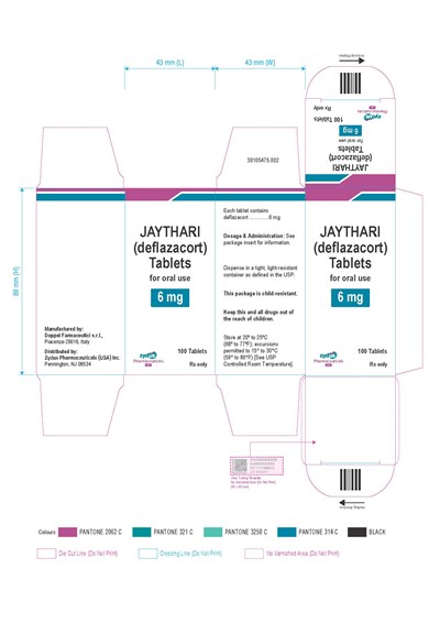 Carton Label 6mg (Jaythari (deflazacort) C 6 mg Mfg 0525)